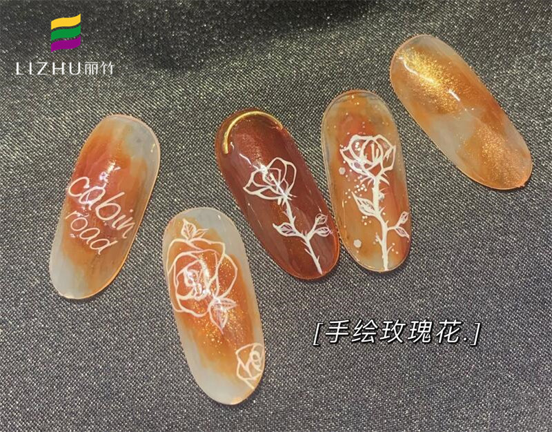 玫瑰花美甲，用作品證明廣西學(xué)美甲哪家哪家好