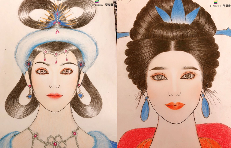 想學(xué)這些紙妝美人圖，快來廣西化妝培訓(xùn)學(xué)校