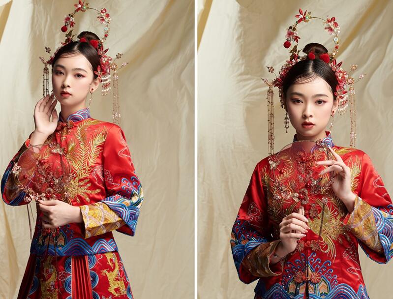 中式秀禾新娘，展示廣西彩妝培訓(xùn)學(xué)校實力