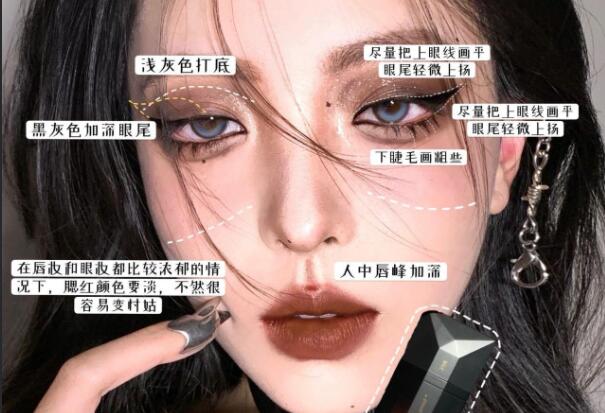 惡女反叛黑巧煙熏妝容，和廣西南寧彩妝學(xué)校學(xué)習(xí)吧