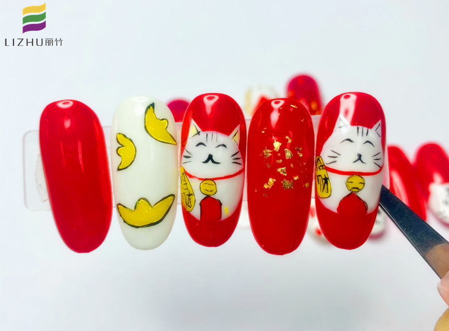 新年美甲，南寧專業(yè)美甲學(xué)校作品