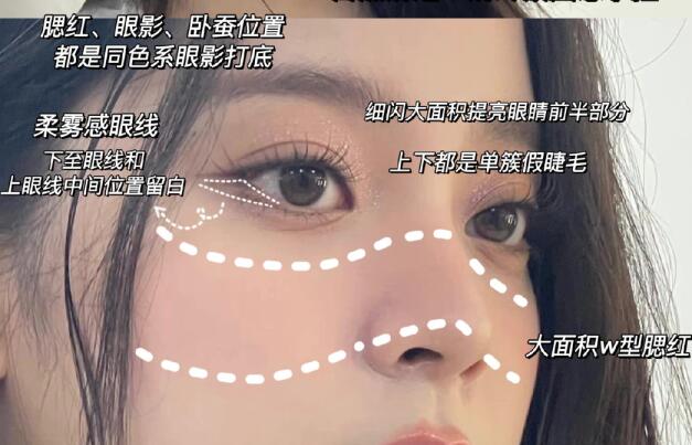 釣系眼妝教程，廣西彩妝美妝學校整理好了