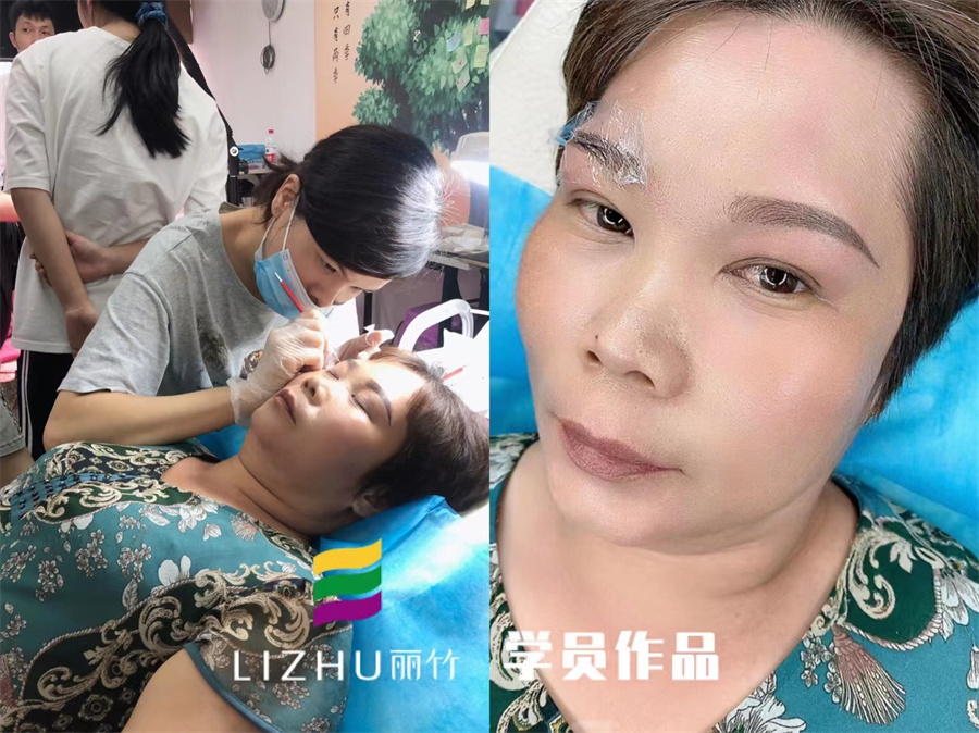 野生線條眉欣賞，南寧紋繡培訓(xùn)學(xué)校學(xué)員作品