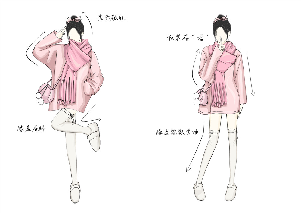 甜妹戶外拍照姿勢(shì)，廣西省彩妝造型培訓(xùn)教你