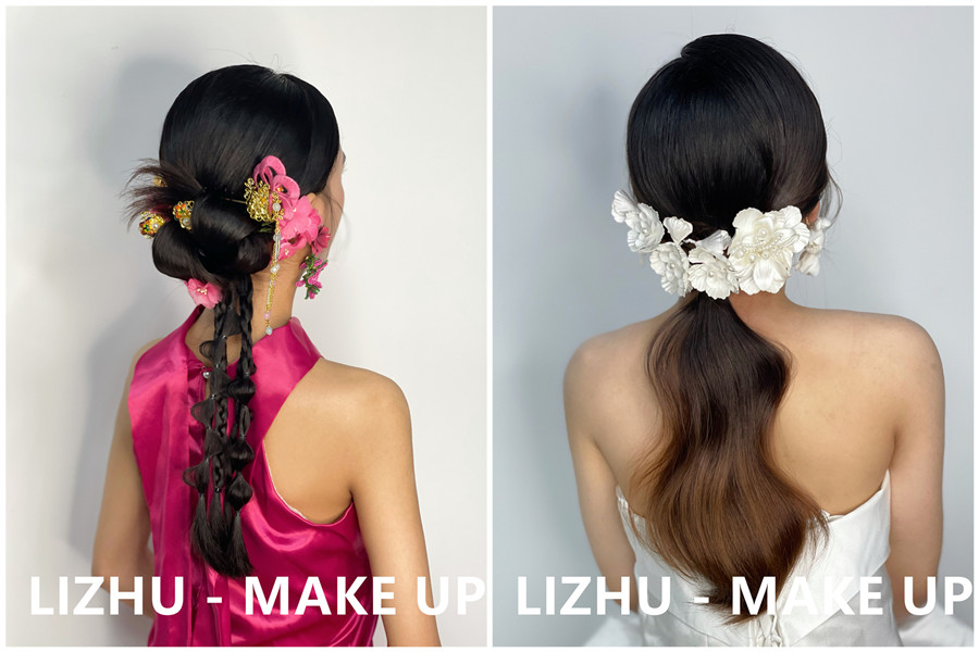 廣西彩妝發(fā)型造型學(xué)校-學(xué)員盤(pán)札發(fā)作品