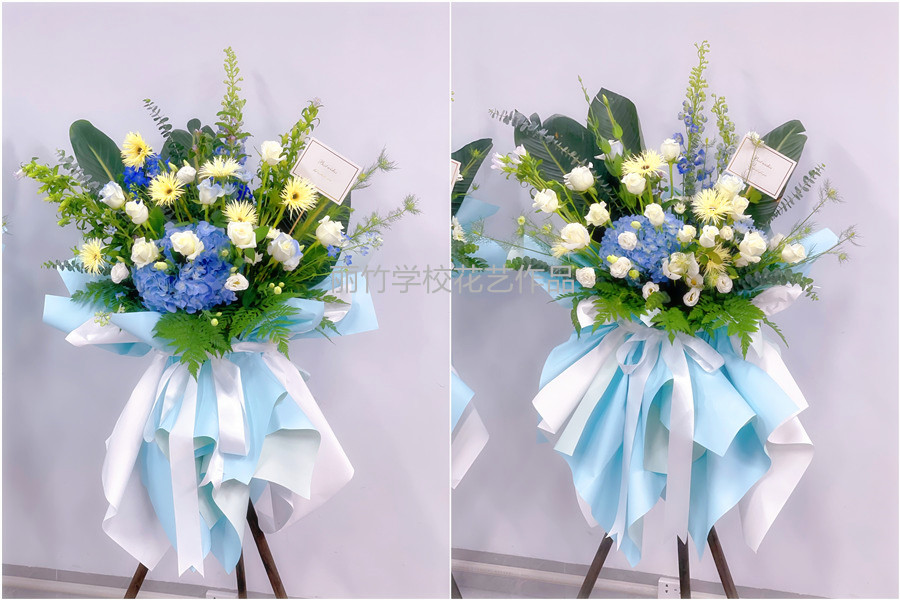 韓系開業(yè)花籃，廣西花藝職業(yè)技術(shù)學(xué)校作品