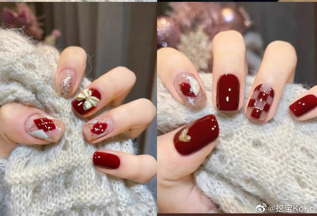 紅色美甲推薦，廣西學美甲手藝