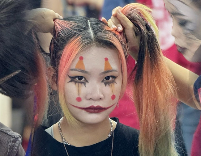 萬圣節(jié)妝容圖片，南寧化妝彩妝造型培訓(xùn)學(xué)校作品