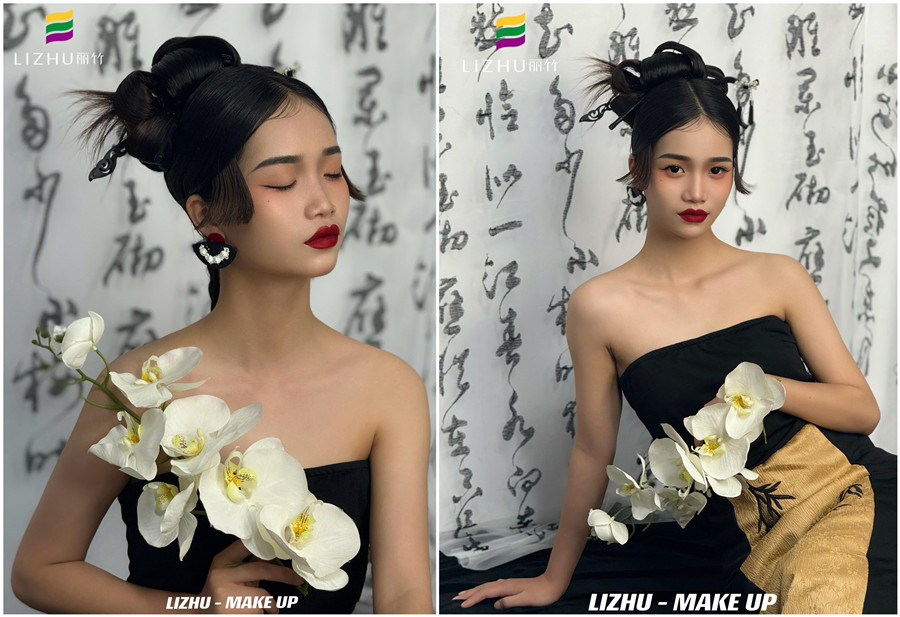 新中式國(guó)風(fēng)造型，南寧人物寫真化妝學(xué)校作品