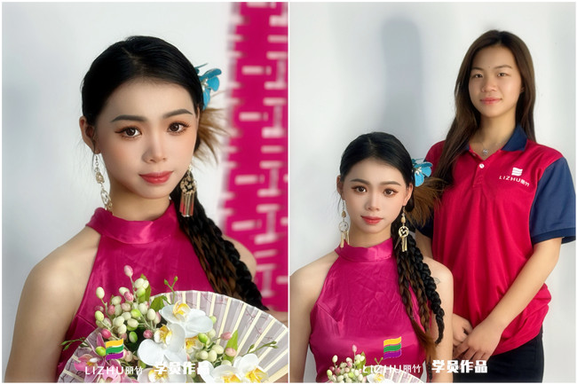 新中式晨袍造型，廣西學(xué)化妝高彩培訓(xùn)作品