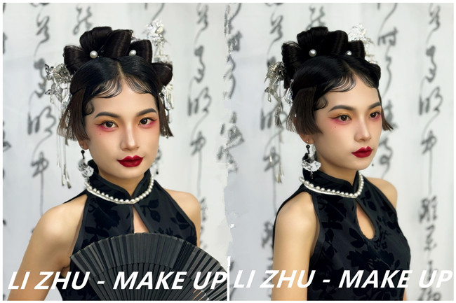 新國(guó)風(fēng)造型，南寧彩妝寫(xiě)真造型學(xué)校作品