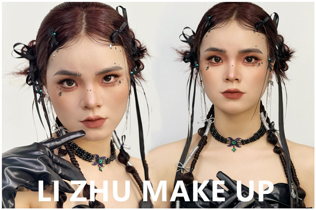 千禧風(fēng)Y2K造型，南寧個(gè)人化妝寫真學(xué)習(xí)作品