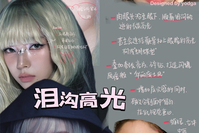 韓國(guó)蕞流行的高光打法教程，廣西彩妝美妝師分享
