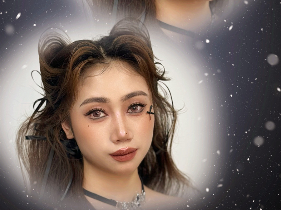 復(fù)古貓耳造型，廣西彩妝培訓(xùn)推薦