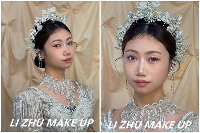輕奢時(shí)尚新娘造型，廣西化妝學(xué)校前十作品欣賞