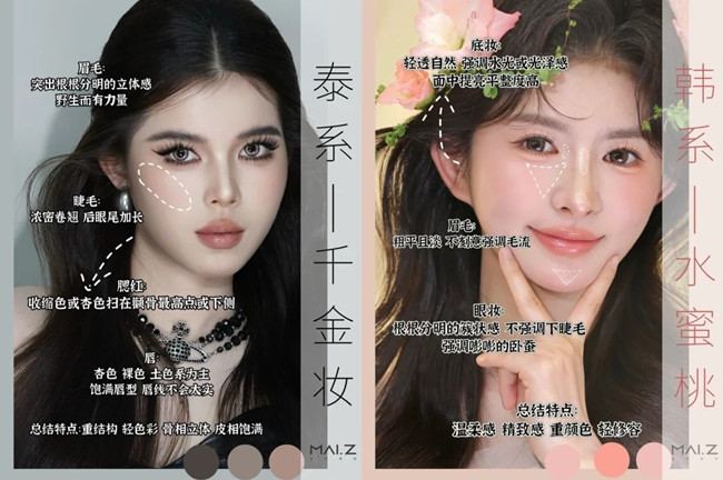 不同妝容解析，南寧專業(yè)化妝培訓(xùn)