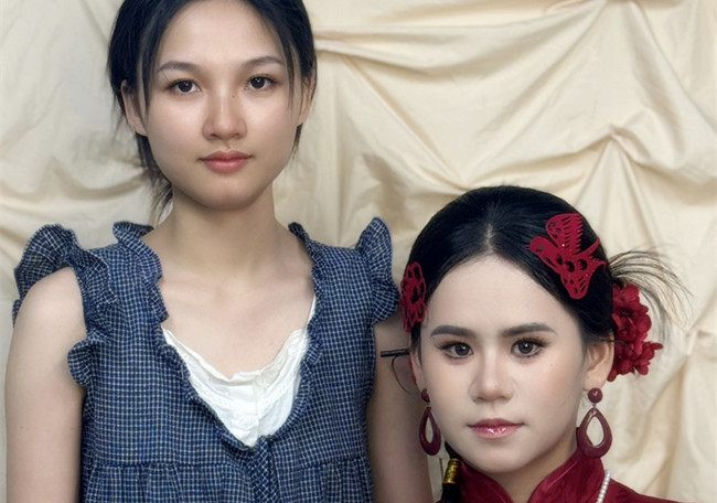 晨袍中式新娘，南寧學彩妝0基礎作品