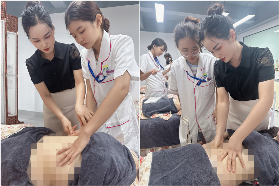 廣西美容美體教程：揉按腹部如何發(fā)力？