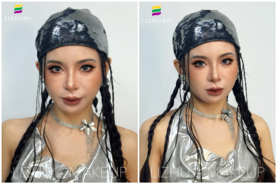 亞裔純野妝，南寧學(xué)化妝高彩培訓(xùn)作品